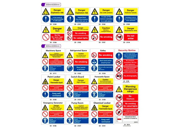 IMO symbols and safety signs
